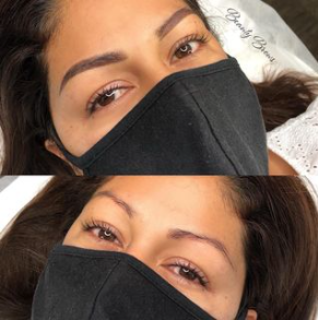 ombre microbladed combination semi-permanent tattoo brows